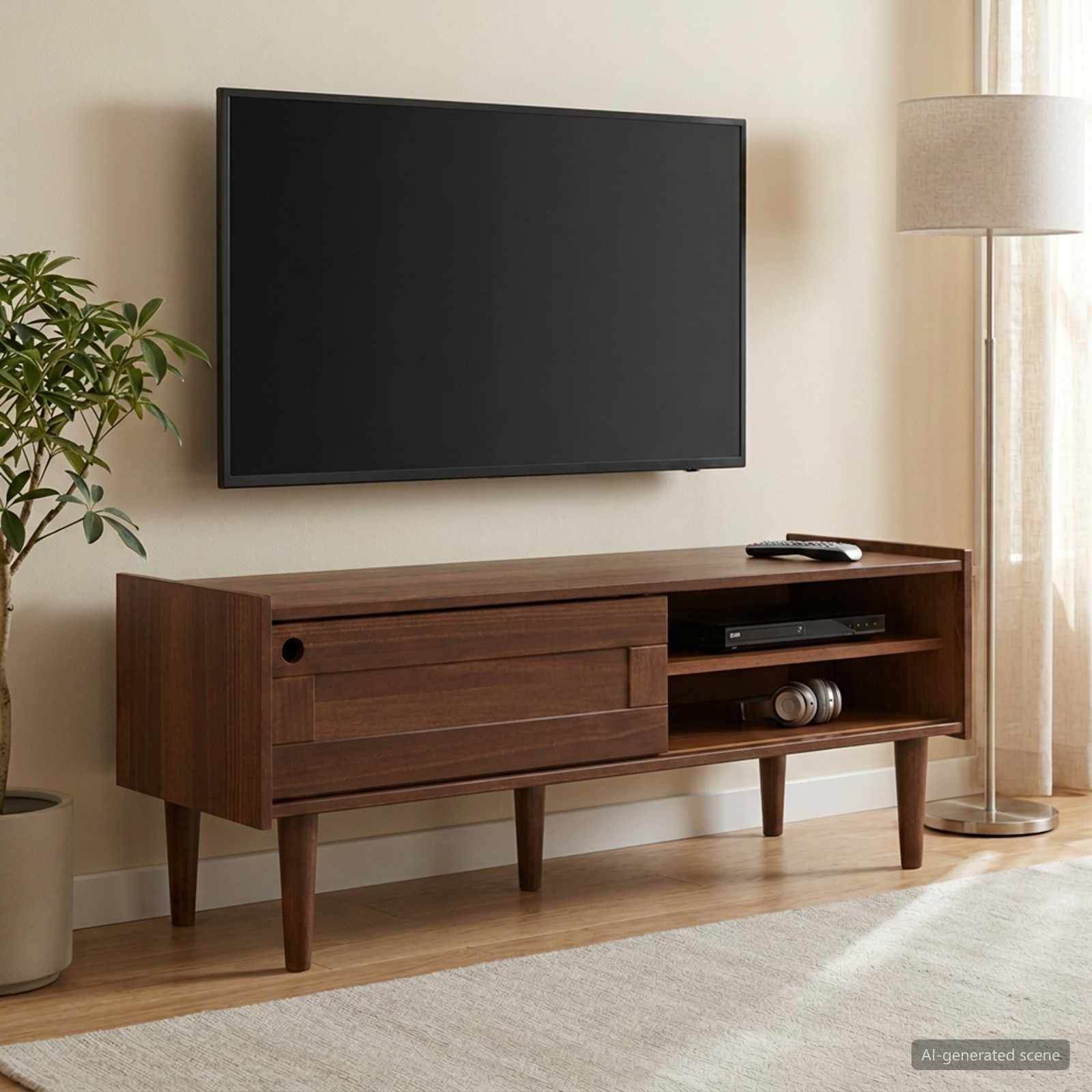 Ντουλάπι TV BILBAO 114 x 40 x 45 cm Σκούρο καραμελί