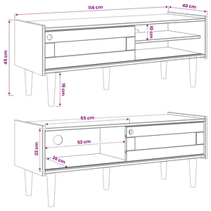 Ντουλάπι TV BILBAO 114 x 40 x 45 cm Σκούρο καραμελί