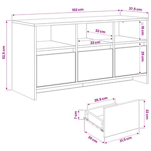 Έπιπλο τηλεόρασης 102 x 37,5 x 52,5 εκ Artisan Δρυς