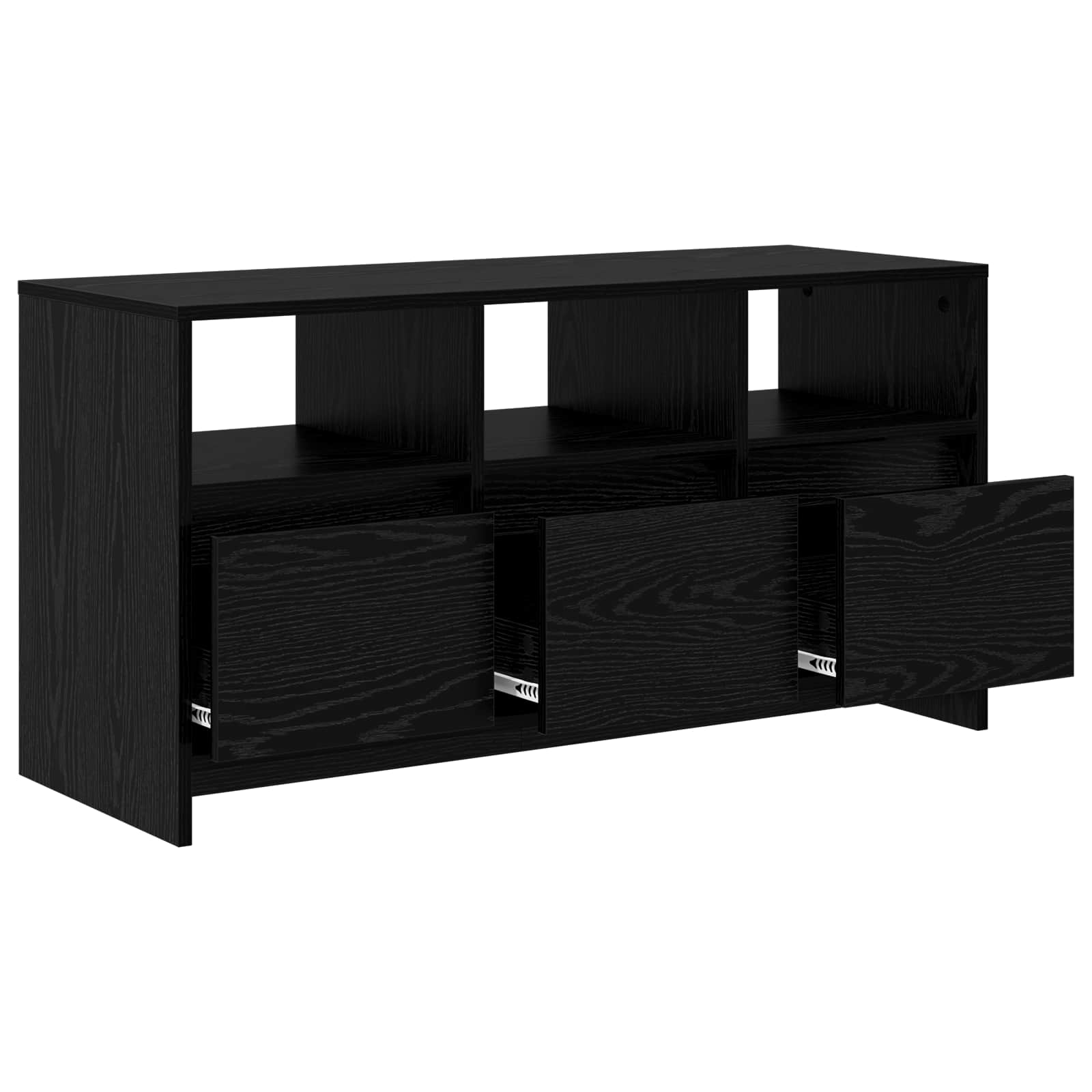 Έπιπλο τηλεόρασης 102 x 37,5 x 52,5 εκ Μαύρη Δρυς - Pakobazaar