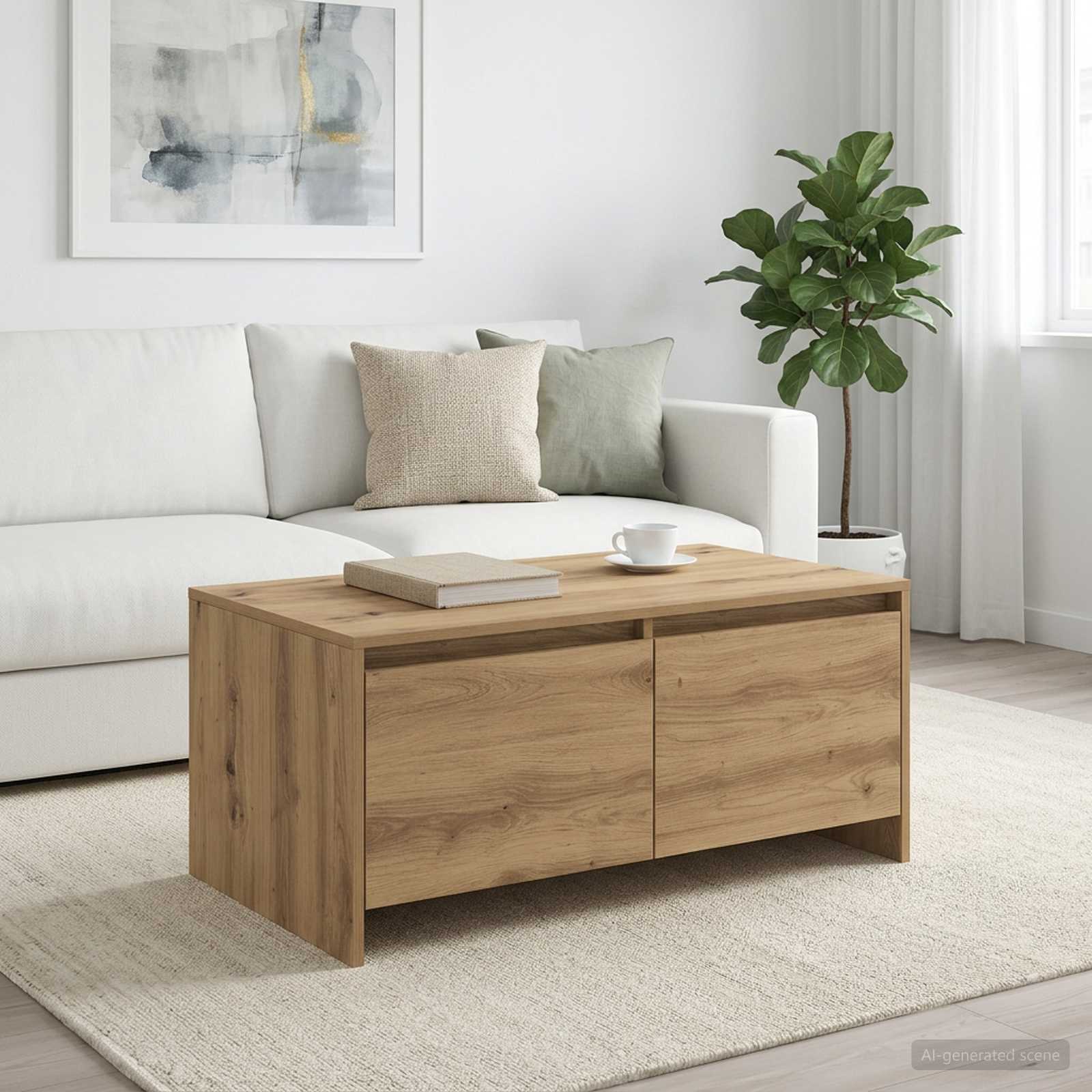 Τραπεζάκι σαλονιού Artisan Δρυς 90 x 50 x 41,5 εκ. τεχνητό ξύλο