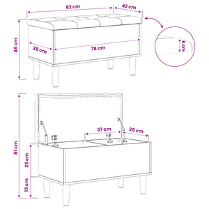 Παγκάκι αποθήκευσης με μαξιλάρι Artisan Δρυς 82 x 42 x 46 εκ - Pakobazaar