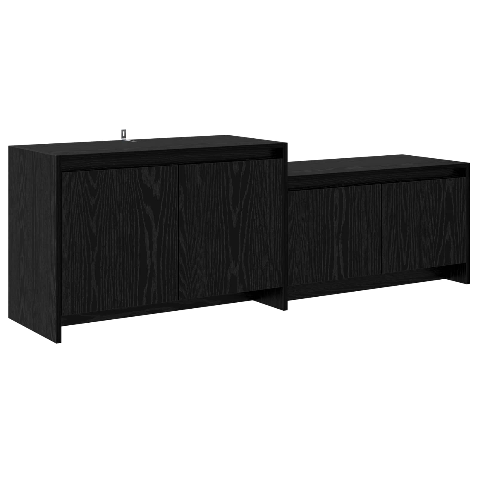 Ντουλάπι TV 147 x 35 x 50 εκ. Μαύρη Δρυς Επεξεργασμένο Ξύλο - Pakobazaar