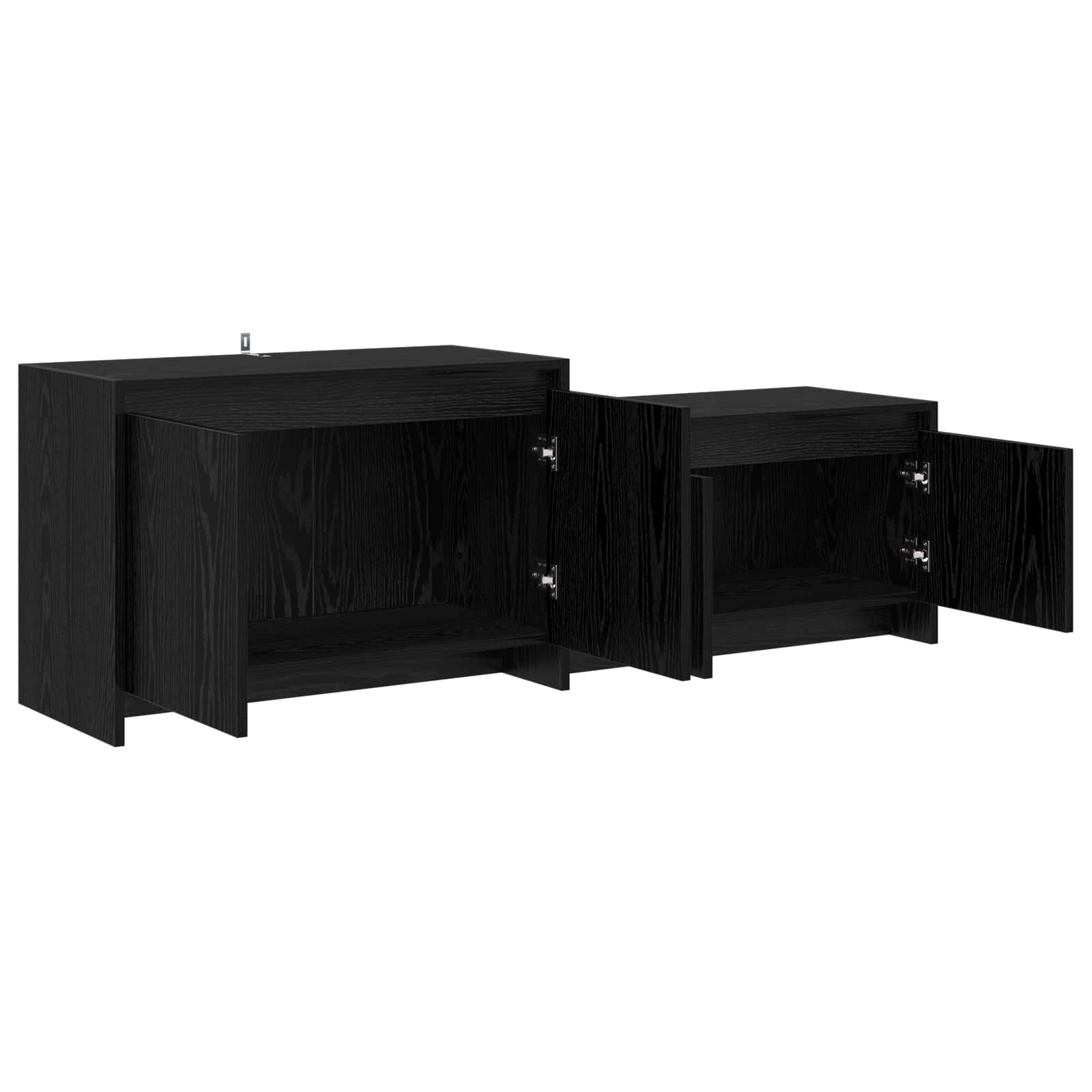 Ντουλάπι TV 147 x 35 x 50 εκ. Μαύρη Δρυς Επεξεργασμένο Ξύλο - Pakobazaar