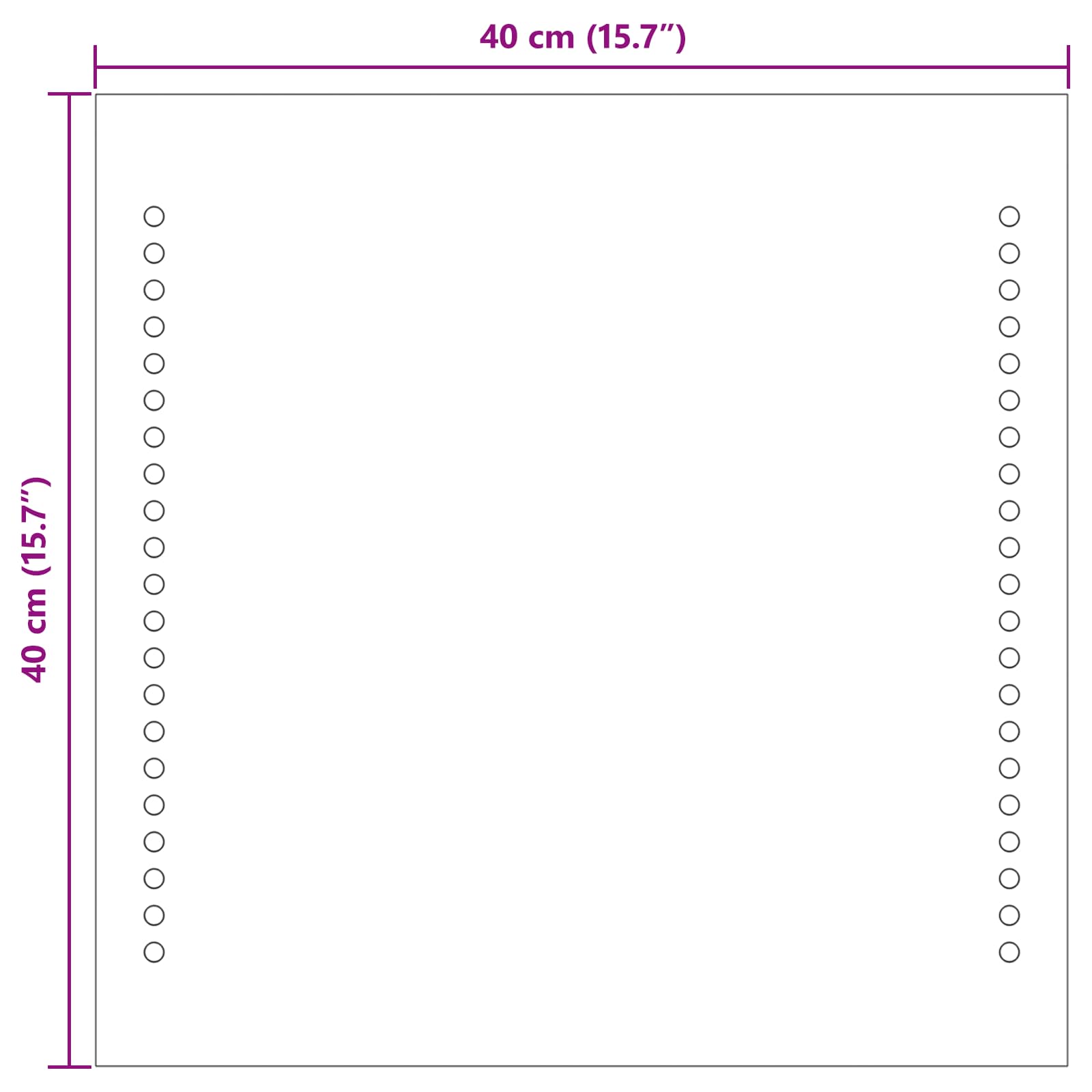 Καθρέφτης μπάνιου LED Διαφανές 40 x 40 cm σκληρυμένο γυαλί