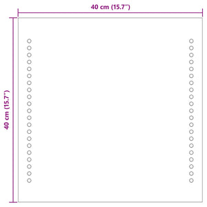 Καθρέφτης μπάνιου LED Διαφανές 40 x 40 cm σκληρυμένο γυαλί - Pakobazaar