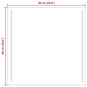 Καθρέφτης μπάνιου LED Διαφανές 60 x 60 cm σκληρυμένο γυαλί - Pakobazaar