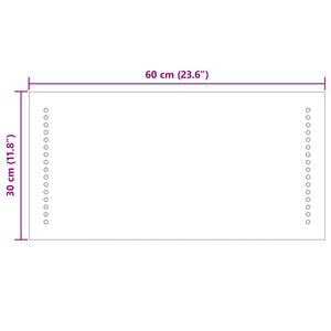 Καθρέφτης μπάνιου LED Διαφανές 60 x 30 cm σκληρυμένο γυαλί - Pakobazaar