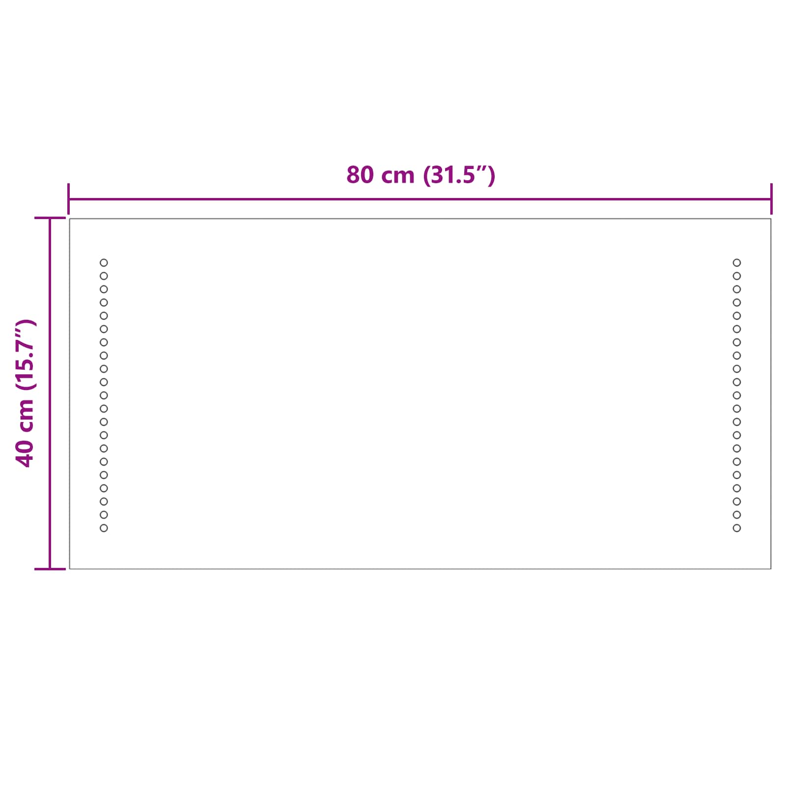 Καθρέφτης μπάνιου LED Διαφανές 80 x 40 cm σκληρυμένο γυαλί