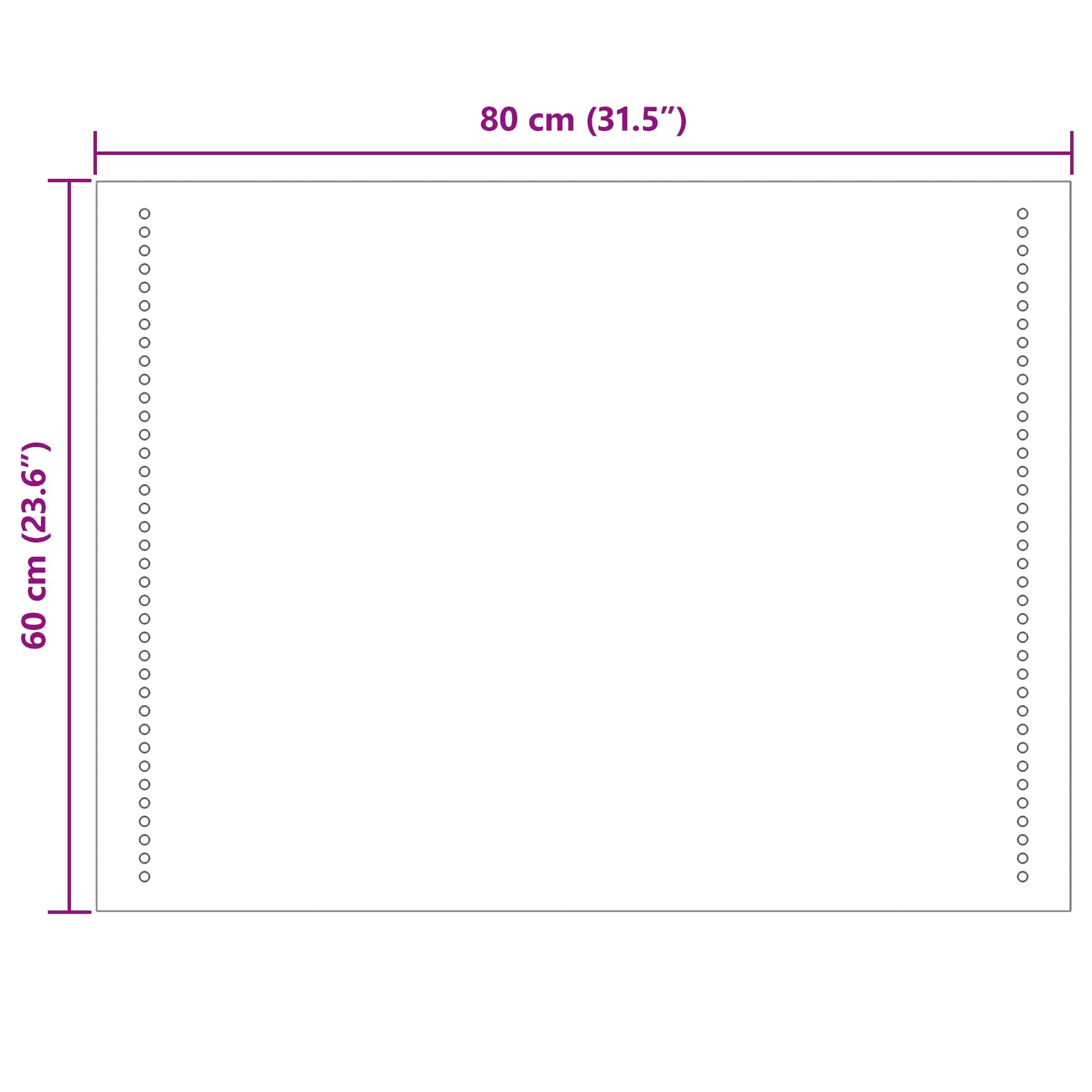 Καθρέφτης μπάνιου LED Διαφανές 80 x 60 cm σκληρυμένο γυαλί
