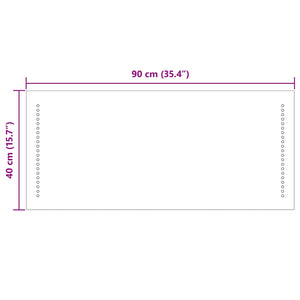 Καθρέφτης μπάνιου LED Διαφανές 90 x 40 cm σκληρυμένο γυαλί - Pakobazaar