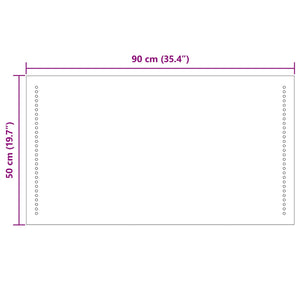 Καθρέφτης μπάνιου LED Διαφανές 90 x 50 cm σκληρυμένο γυαλί - Pakobazaar