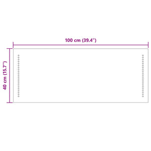 Καθρέφτης μπάνιου LED Διαφανές 100 x 40 cm σκληρυμένο γυαλί - Pakobazaar
