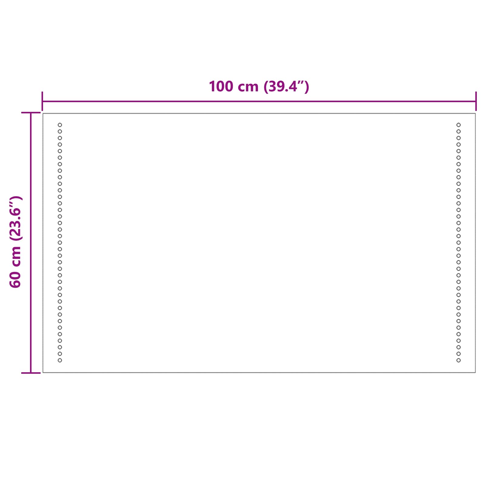 Καθρέφτης μπάνιου LED Διαφανές 100 x 60 cm σκληρυμένο γυαλί - Pakobazaar
