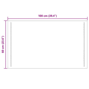Καθρέφτης μπάνιου LED Διαφανές 100 x 60 cm σκληρυμένο γυαλί - Pakobazaar