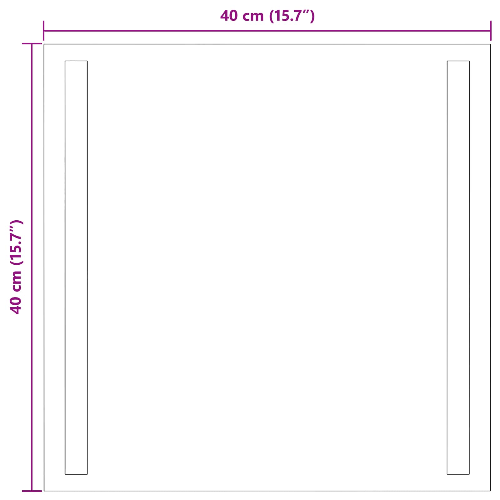 Καθρέφτης μπάνιου LED Διαφανές 40 x 40 cm σκληρυμένο γυαλί - Pakobazaar