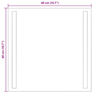 Καθρέφτης μπάνιου LED Διαφανές 40 x 40 cm σκληρυμένο γυαλί - Pakobazaar