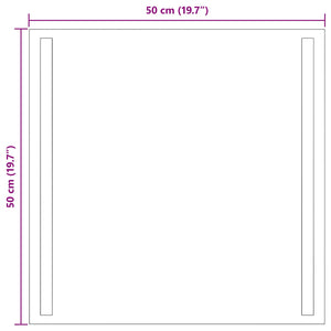 Καθρέφτης μπάνιου LED Διαφανές 50 x 50 cm σκληρυμένο γυαλί - Pakobazaar
