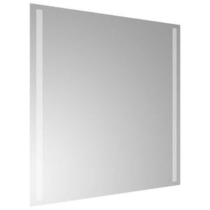 Καθρέφτης μπάνιου LED Διαφανές 60 x 60 cm σκληρυμένο γυαλί - Pakobazaar