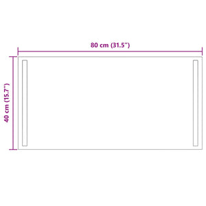 Καθρέφτης μπάνιου LED Διαφανές 80 x 40 cm σκληρυμένο γυαλί - Pakobazaar