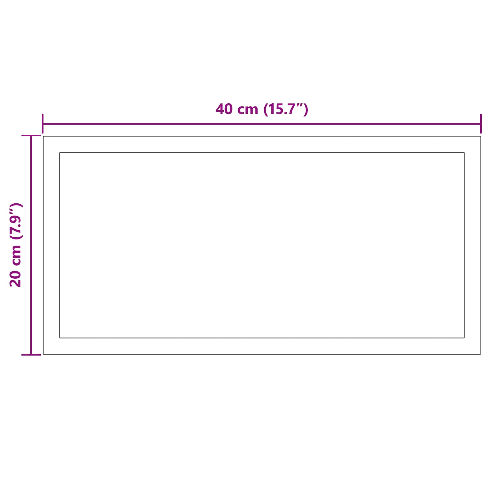 Καθρέφτης μπάνιου LED Διαφανές 40 x 20 cm σκληρυμένο γυαλί - Pakobazaar