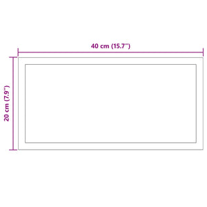 Καθρέφτης μπάνιου LED Διαφανές 40 x 20 cm σκληρυμένο γυαλί - Pakobazaar