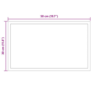 Καθρέφτης μπάνιου LED Διαφανές 50 x 30 cm σκληρυμένο γυαλί - Pakobazaar