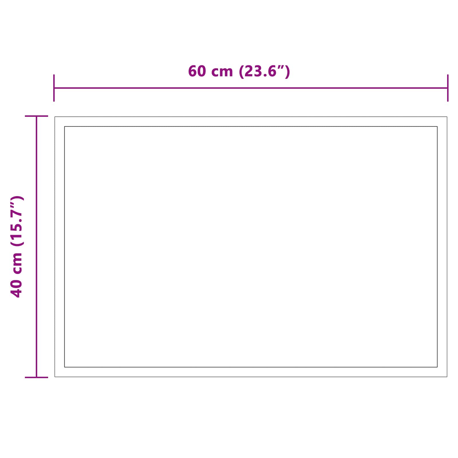 Καθρέφτης μπάνιου LED Διαφανές 60 x 40 cm σκληρυμένο γυαλί