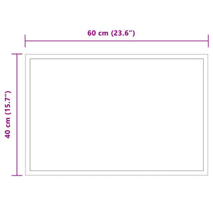 Καθρέφτης μπάνιου LED Διαφανές 60 x 40 cm σκληρυμένο γυαλί - Pakobazaar
