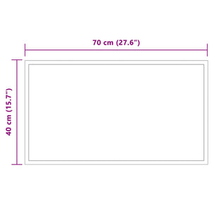 Καθρέφτης μπάνιου LED Διαφανές 70 x 40 cm σκληρυμένο γυαλί - Pakobazaar