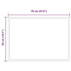 Καθρέφτης μπάνιου LED Διαφανές 70 x 50 cm σκληρυμένο γυαλί - Pakobazaar