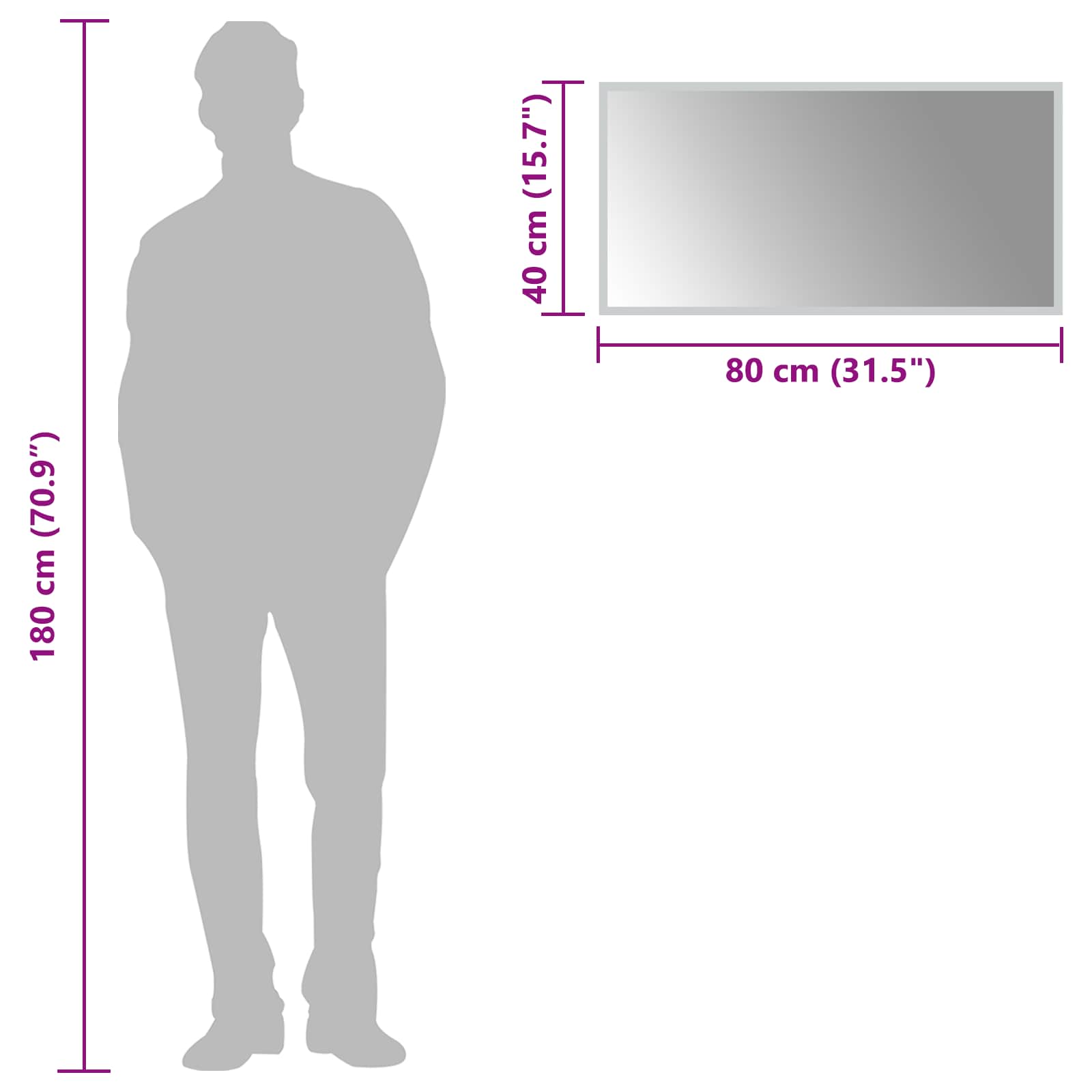 Καθρέφτης μπάνιου LED Διαφανές 80 x 40 cm σκληρυμένο γυαλί