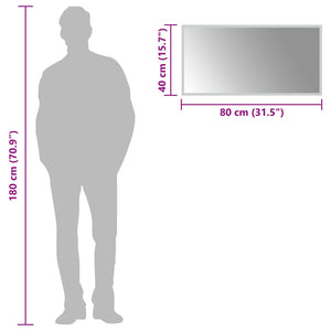 Καθρέφτης μπάνιου LED Διαφανές 80 x 40 cm σκληρυμένο γυαλί - Pakobazaar