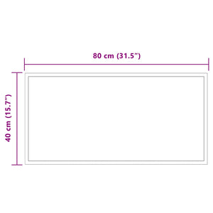 Καθρέφτης μπάνιου LED Διαφανές 80 x 40 cm σκληρυμένο γυαλί - Pakobazaar