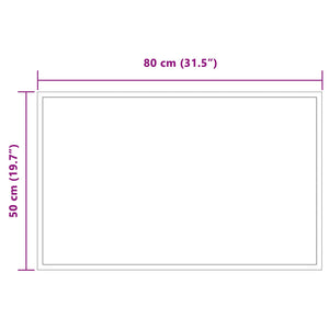 Καθρέφτης μπάνιου LED Διαφανές 80 x 50 cm σκληρυμένο γυαλί - Pakobazaar