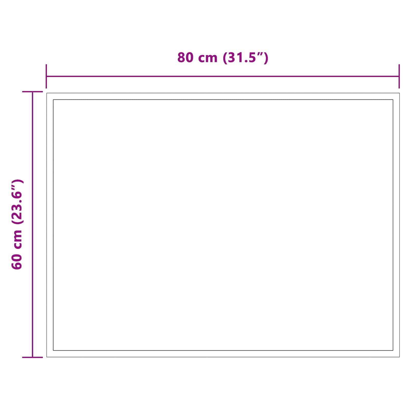 Καθρέφτης μπάνιου LED Διαφανές 80 x 60 cm σκληρυμένο γυαλί - Pakobazaar