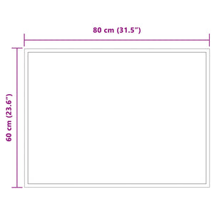 Καθρέφτης μπάνιου LED Διαφανές 80 x 60 cm σκληρυμένο γυαλί - Pakobazaar