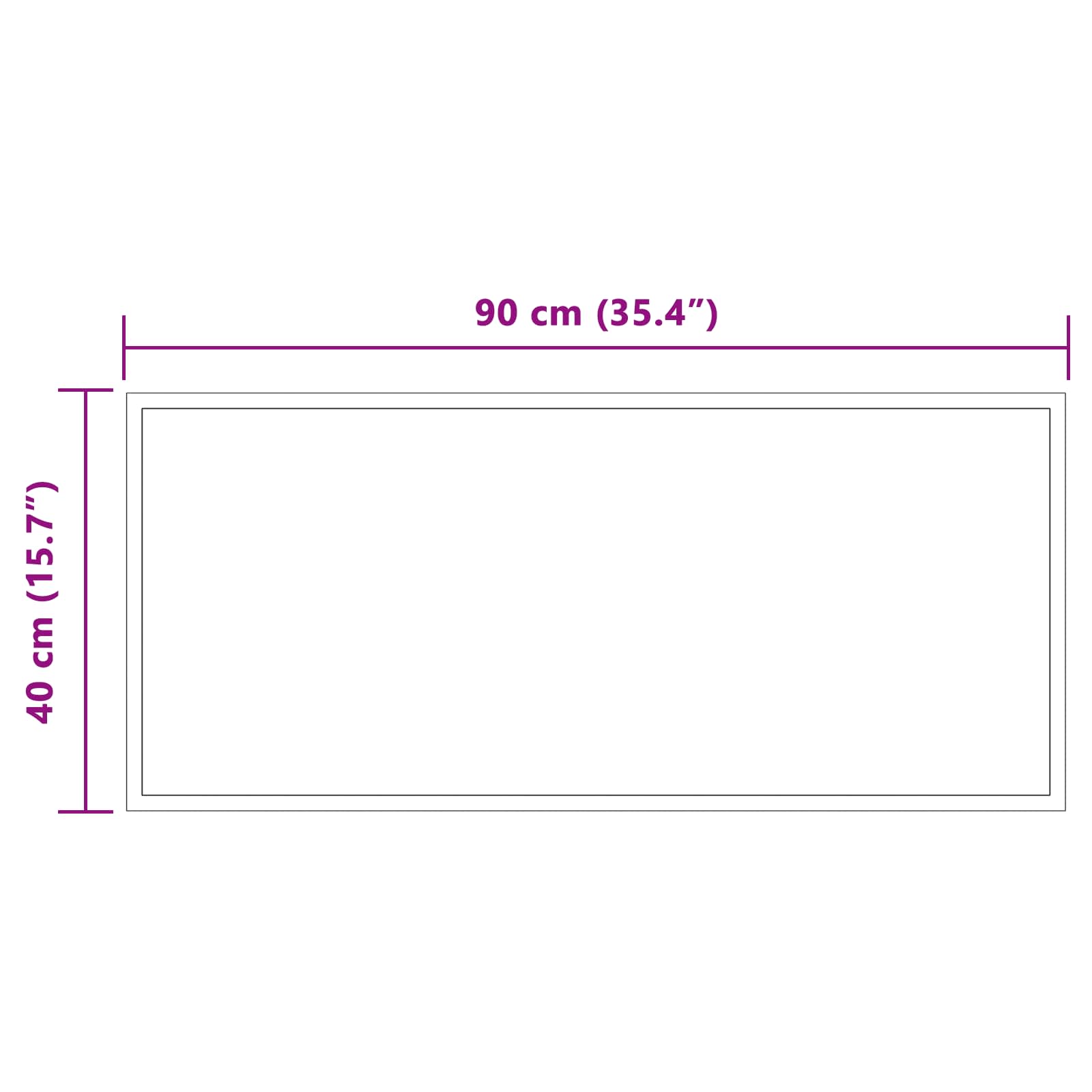 Καθρέφτης μπάνιου LED Διαφανές 90 x 40 cm σκληρυμένο γυαλί