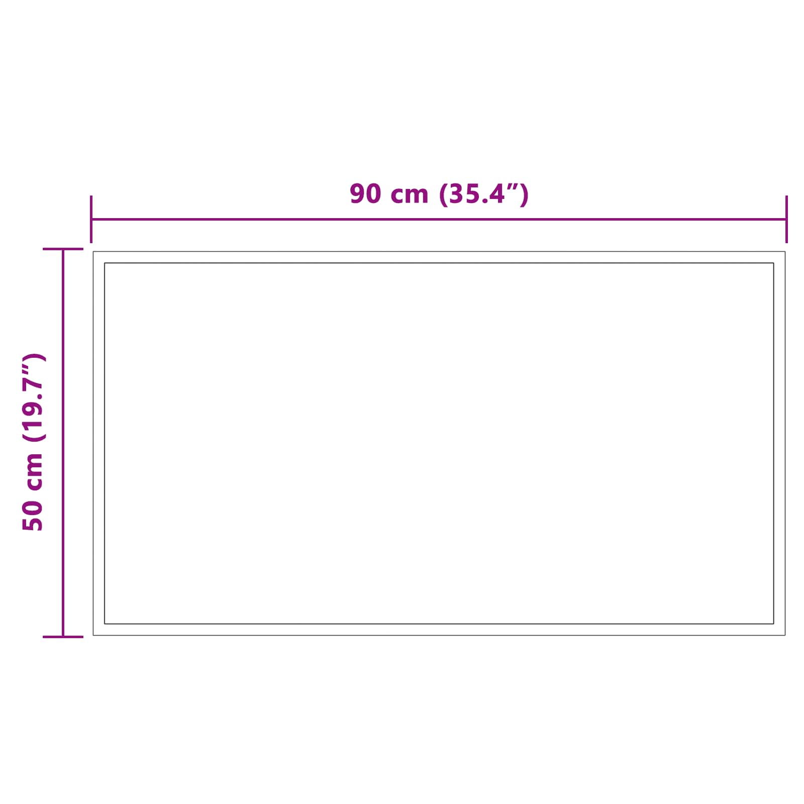 Καθρέφτης μπάνιου LED Διαφανές 90 x 50 cm σκληρυμένο γυαλί