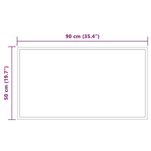 Καθρέφτης μπάνιου LED Διαφανές 90 x 50 cm σκληρυμένο γυαλί - Pakobazaar