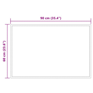 Καθρέφτης μπάνιου LED Διαφανές 90 x 60 cm σκληρυμένο γυαλί - Pakobazaar