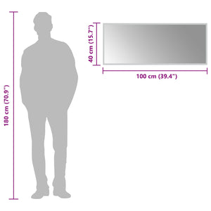 Καθρέφτης μπάνιου LED Διαφανές 100 x 40 cm σκληρυμένο γυαλί - Pakobazaar