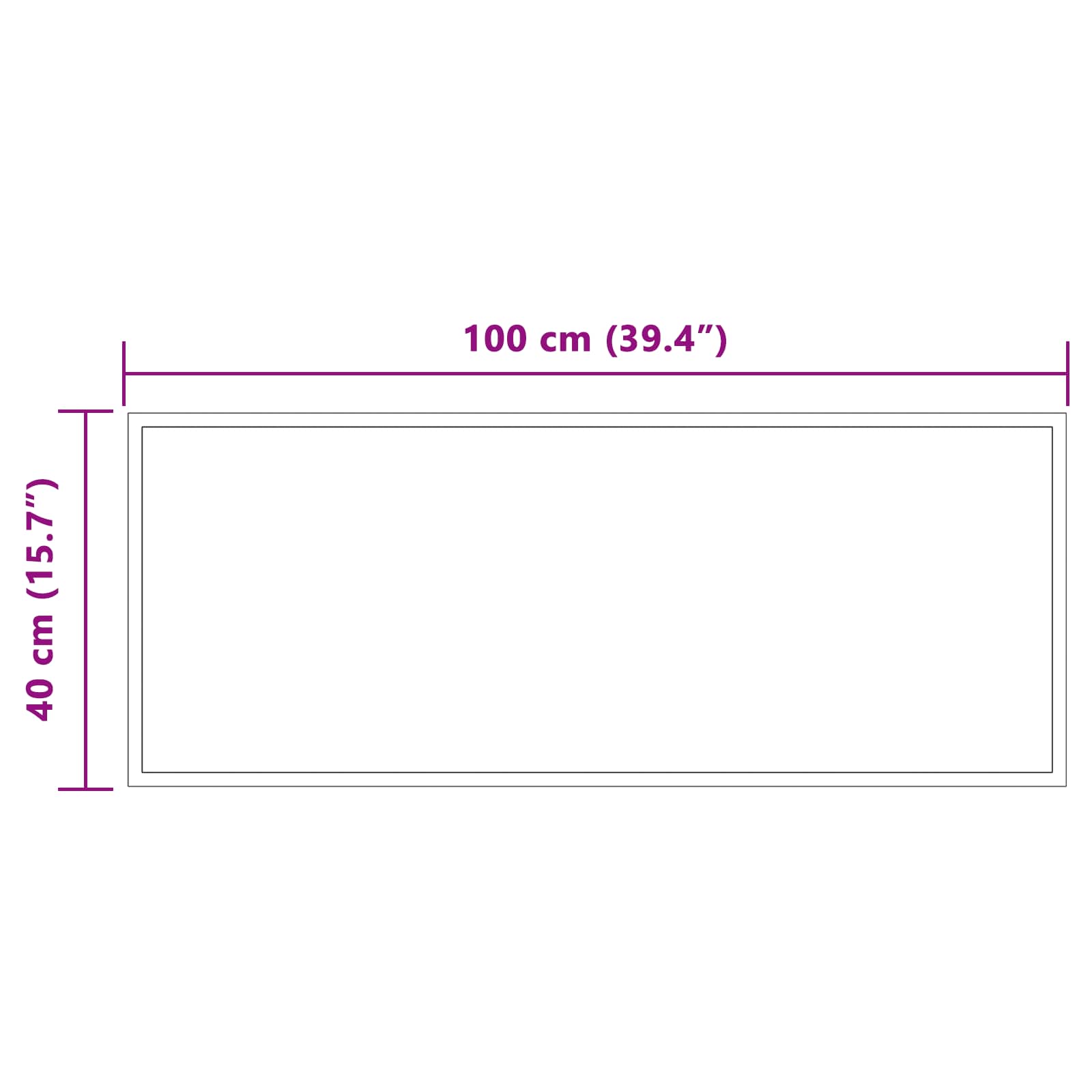 Καθρέφτης μπάνιου LED Διαφανές 100 x 40 cm σκληρυμένο γυαλί