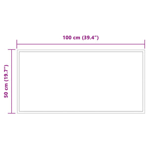 Καθρέφτης μπάνιου LED Διαφανές 100 x 50 cm σκληρυμένο γυαλί - Pakobazaar