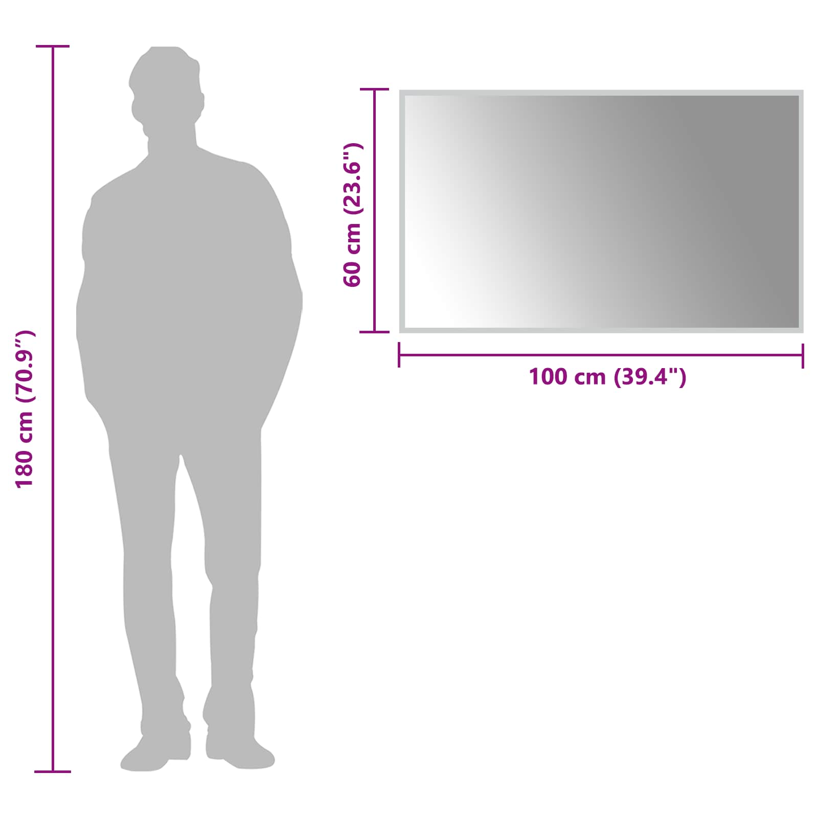 Καθρέφτης μπάνιου LED Διαφανές 100 x 60 cm σκληρυμένο γυαλί