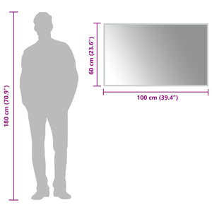 Καθρέφτης μπάνιου LED Διαφανές 100 x 60 cm σκληρυμένο γυαλί - Pakobazaar
