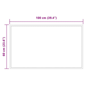 Καθρέφτης μπάνιου LED Διαφανές 100 x 60 cm σκληρυμένο γυαλί - Pakobazaar