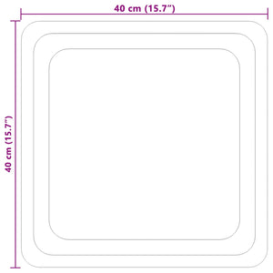 Καθρέφτης μπάνιου LED Διαφανές 40 x 40 cm σκληρυμένο γυαλί - Pakobazaar