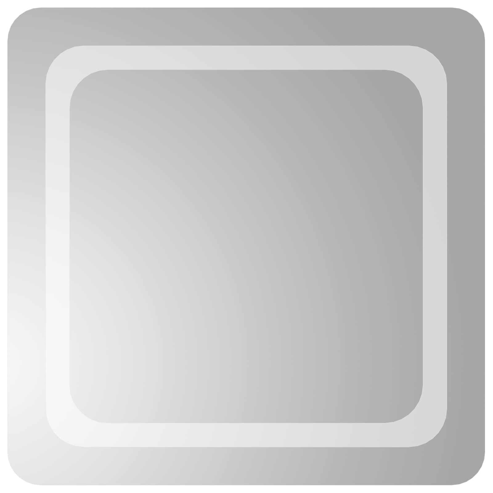 Καθρέφτης μπάνιου LED Διαφανές 50 x 50 cm σκληρυμένο γυαλί - Pakobazaar