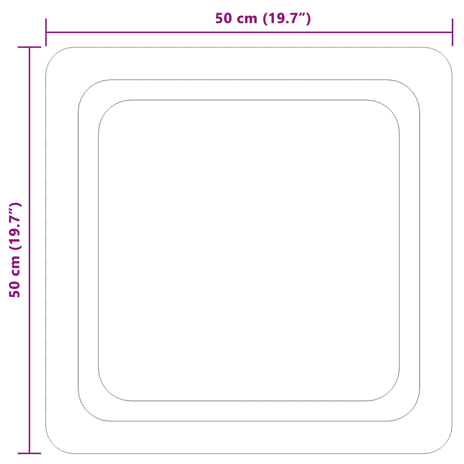 Καθρέφτης μπάνιου LED Διαφανές 50 x 50 cm σκληρυμένο γυαλί - Pakobazaar